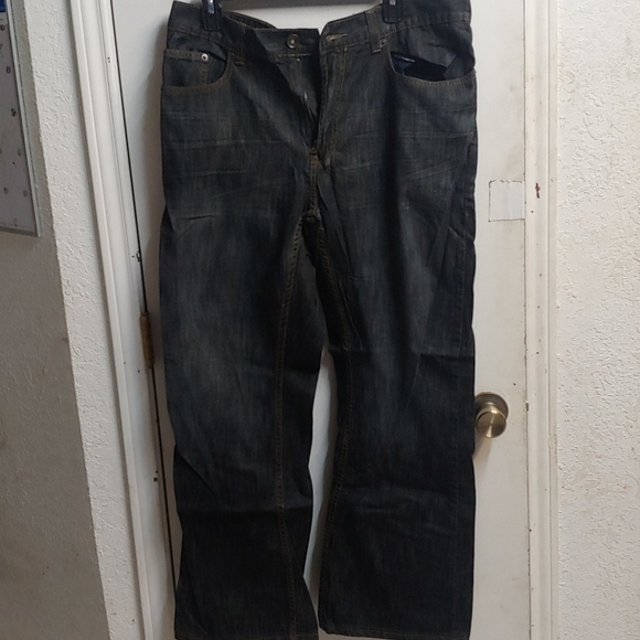 Urban Pipeline Relaxed Bootcut Dark Wash Jeans - Picture 1 of 4
